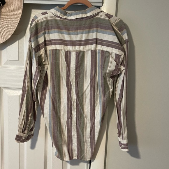 SOLD American Eagle multi color striped button down - Picture 2 of 4